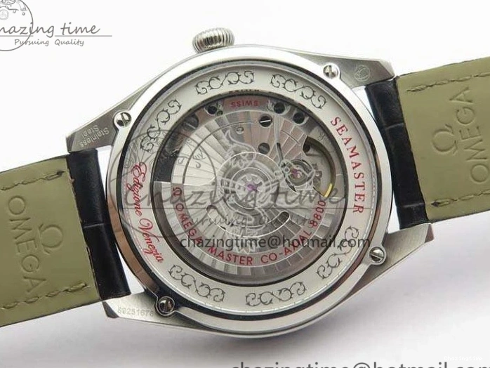 0124 AllSeason Seamaster Edizione Venezia SS Best Edition Black Dial On Leather Strap A 8122